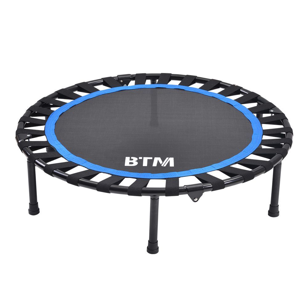 コンパクト収納 110kg 耐荷トランポリン｜102cm サイズ｜補助手すり付き｜ゴムダイエット器具｜子供 家族共通の室内運動｜MS187952CAA