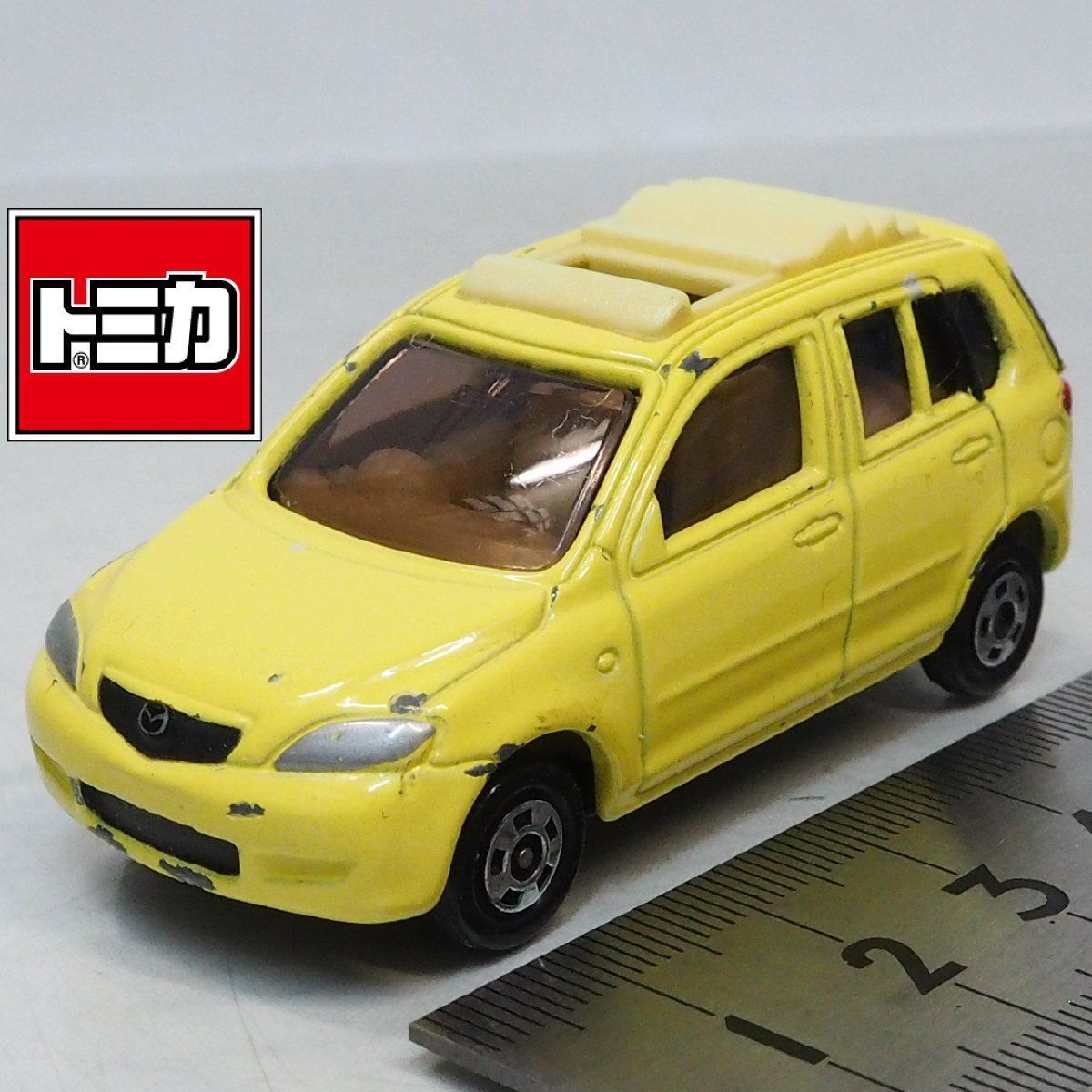 トミカ#86【マツダ デニオ MAZDA DEMIO 黄色イエロー】1/59 ミニカー 