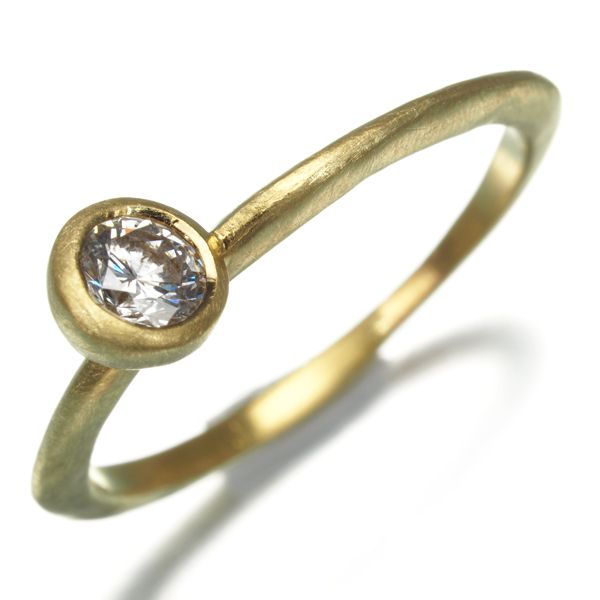 ハム リング ダイヤ ダイヤモンド 0.25ct 艶消し 11号 K18YG