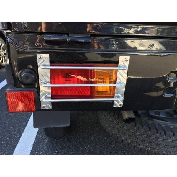 軽トラック用 テールガード テールカバー ハイゼット タイプ2 アルミシマ板 車用品 カー用品 外装パーツ〔代引不可〕