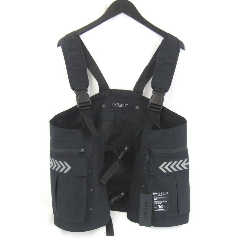 ♥ EVILACT イーブルアクト TACTICAL VEST EA25-ACT1-J01 タクティカルベスト ブラック 黒 タグ付き 65008915
