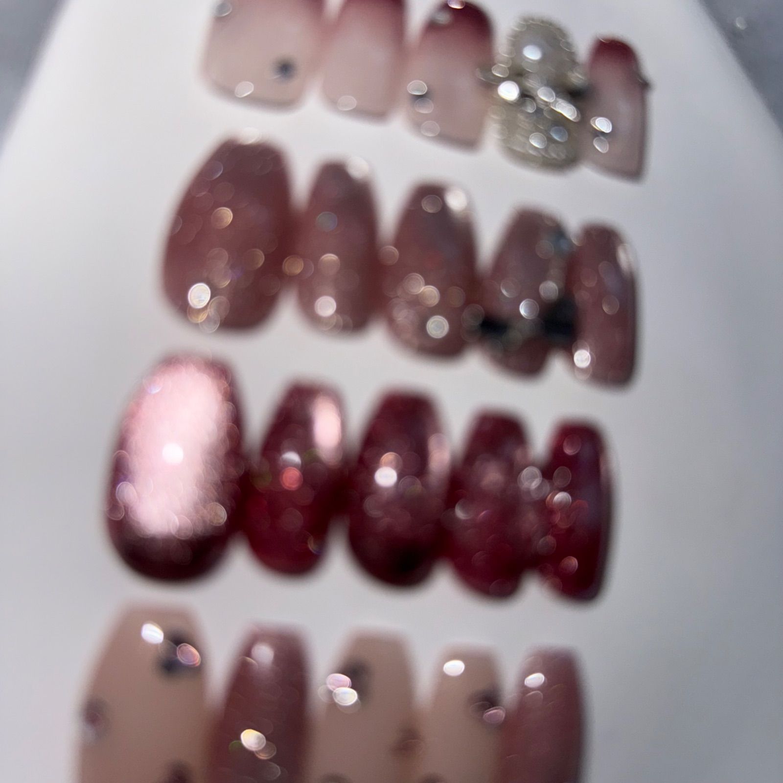 ネイルチップ＊ピンク フラッシュマグネット キラキラ オーロラ マグ