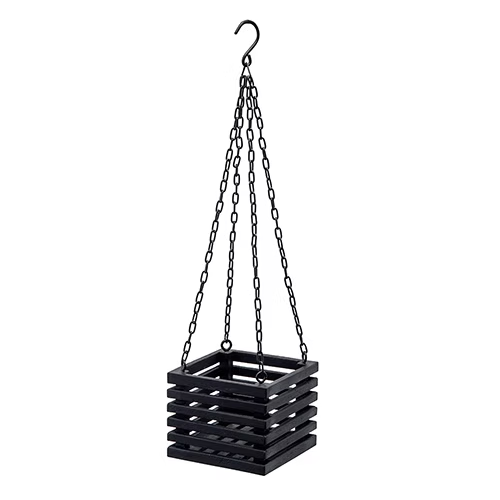 ハンギングボックス ブラック 3号鉢収納可能 POSH LIVING/41401