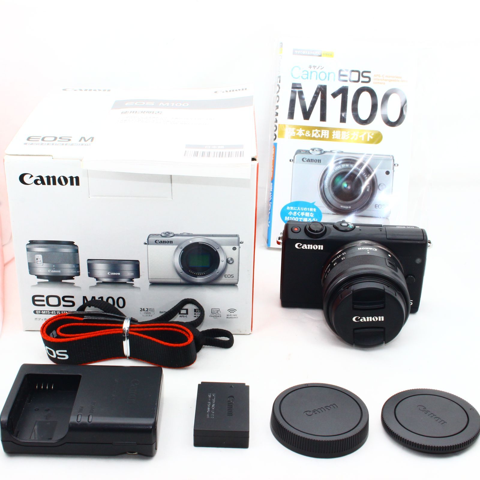 カメラ【新品・保証おまけ付】ミラーレス一眼 Canon EOS M100 ブラック