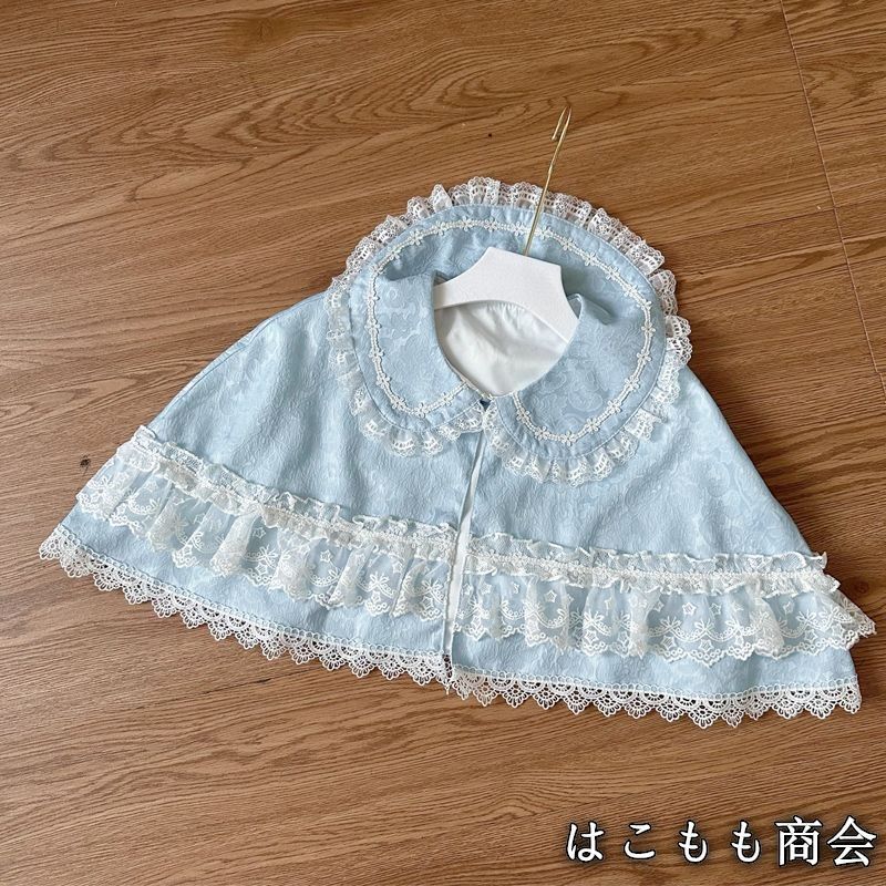 華やかなフリルJSKドレス＆内搭シャツ＆ケープ 各色展開