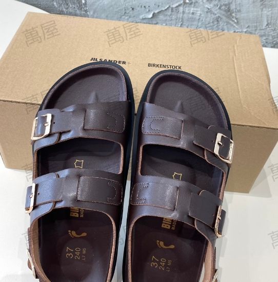 Jil sander x birkenstock サンダル 厚底 チョッコ色 - メルカリ