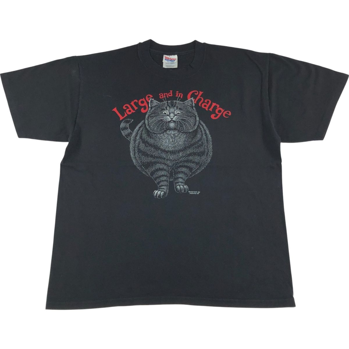 古着 90年代 ヘインズ Hanes HEAVYWEIGHT ネコ柄 アニマルTシャツ USA 