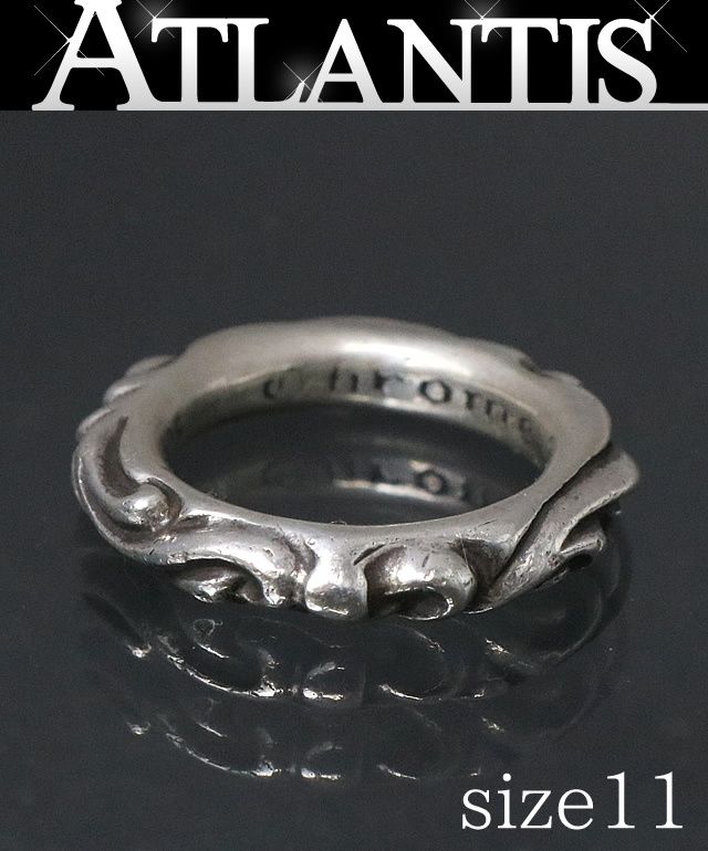 CHROME HEARTS 銀座店 クロムハーツ スクロールバンド リング 指輪 SV925 メンズ 約11号 96053