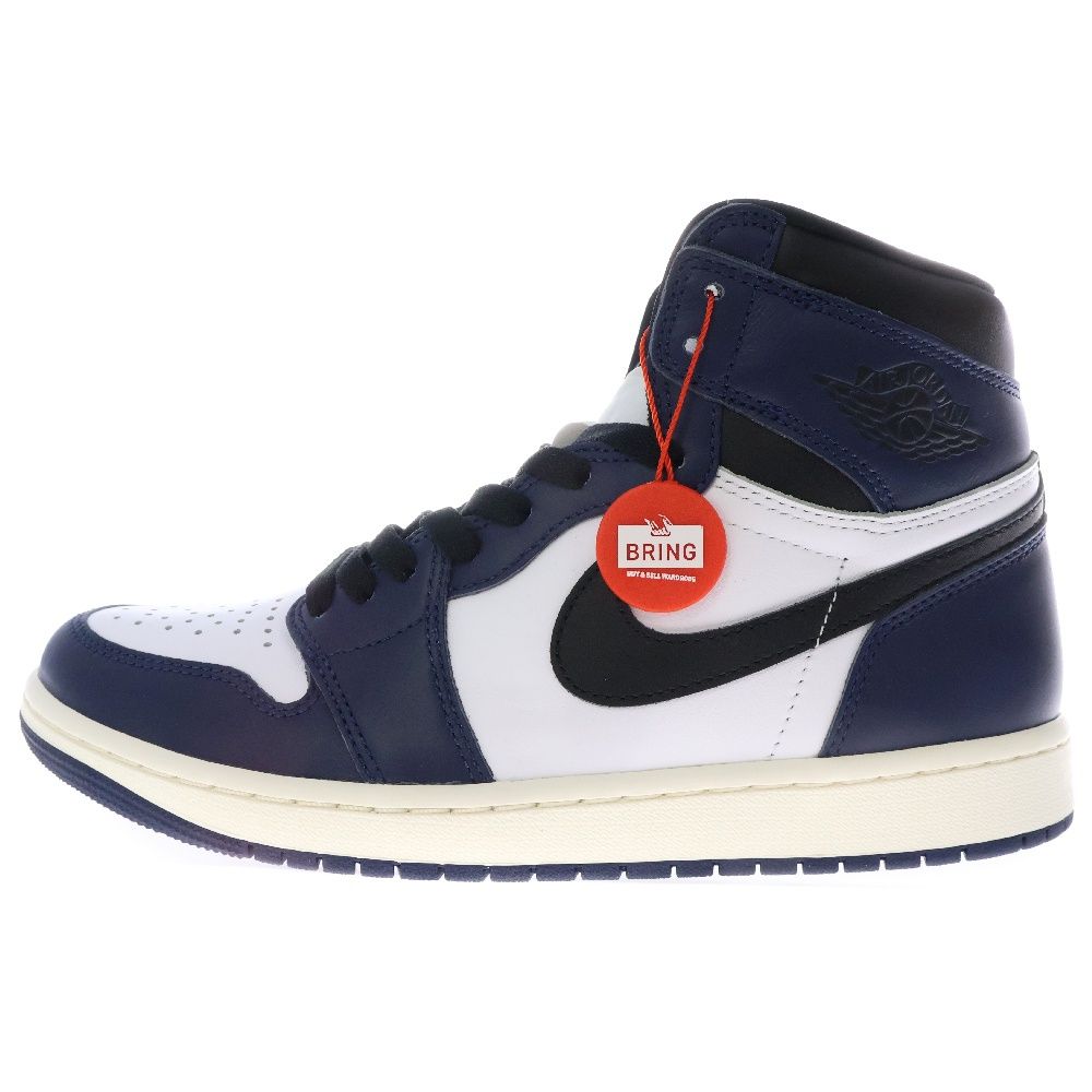 大人上品なおすすめコーデ JORDAN1 AIR (ナイキ) NIKE RETRO エア NAVY MIDNIGHT OG HIGH シューズ(男性用)