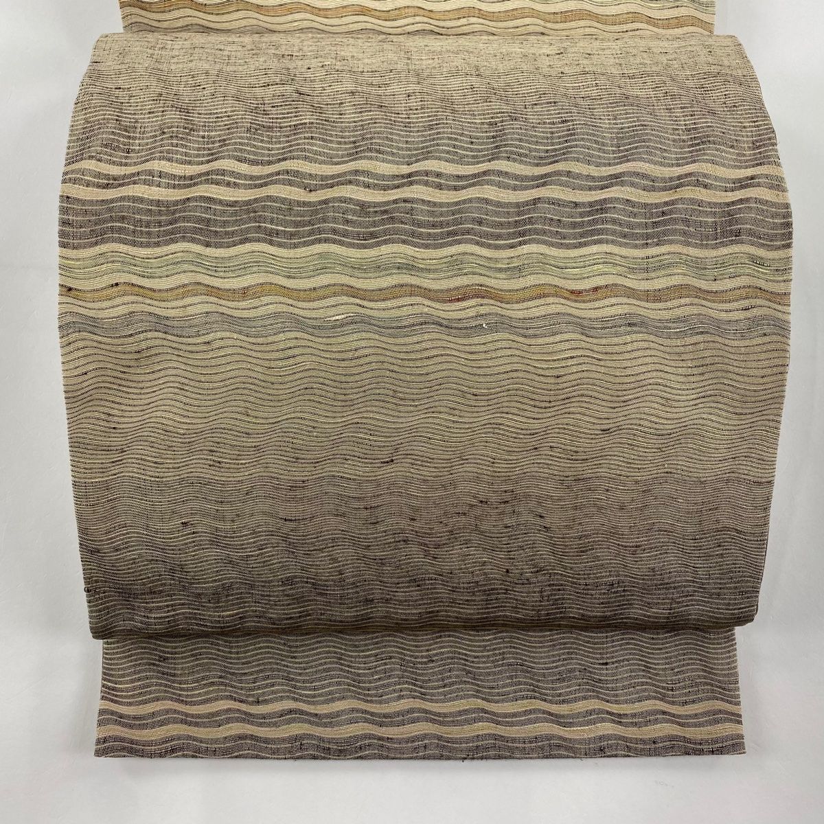 [紬]　袋帯　中古品 楽天市場】【新古品】 袋帯 大浦紫山 金泥更紗 生紬 正絹 絹