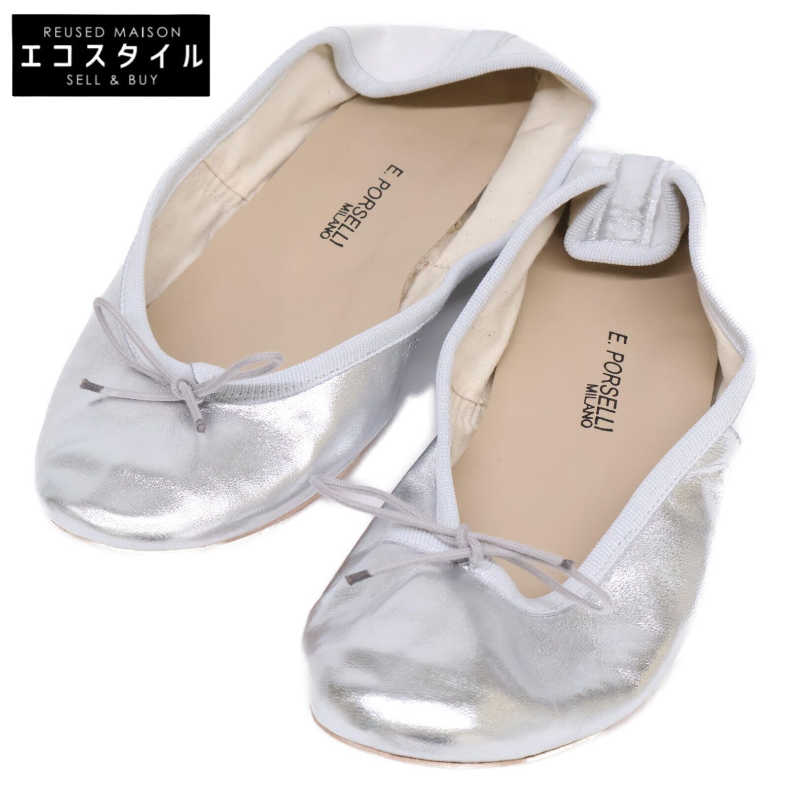 【新品・未使用】PORSELLI ポルセリ　バレエ　PLAGE　ホワイト　白 PORSELLI/ポルセリ】SP NORMAL VAMP バレエシューズ(ホワイト