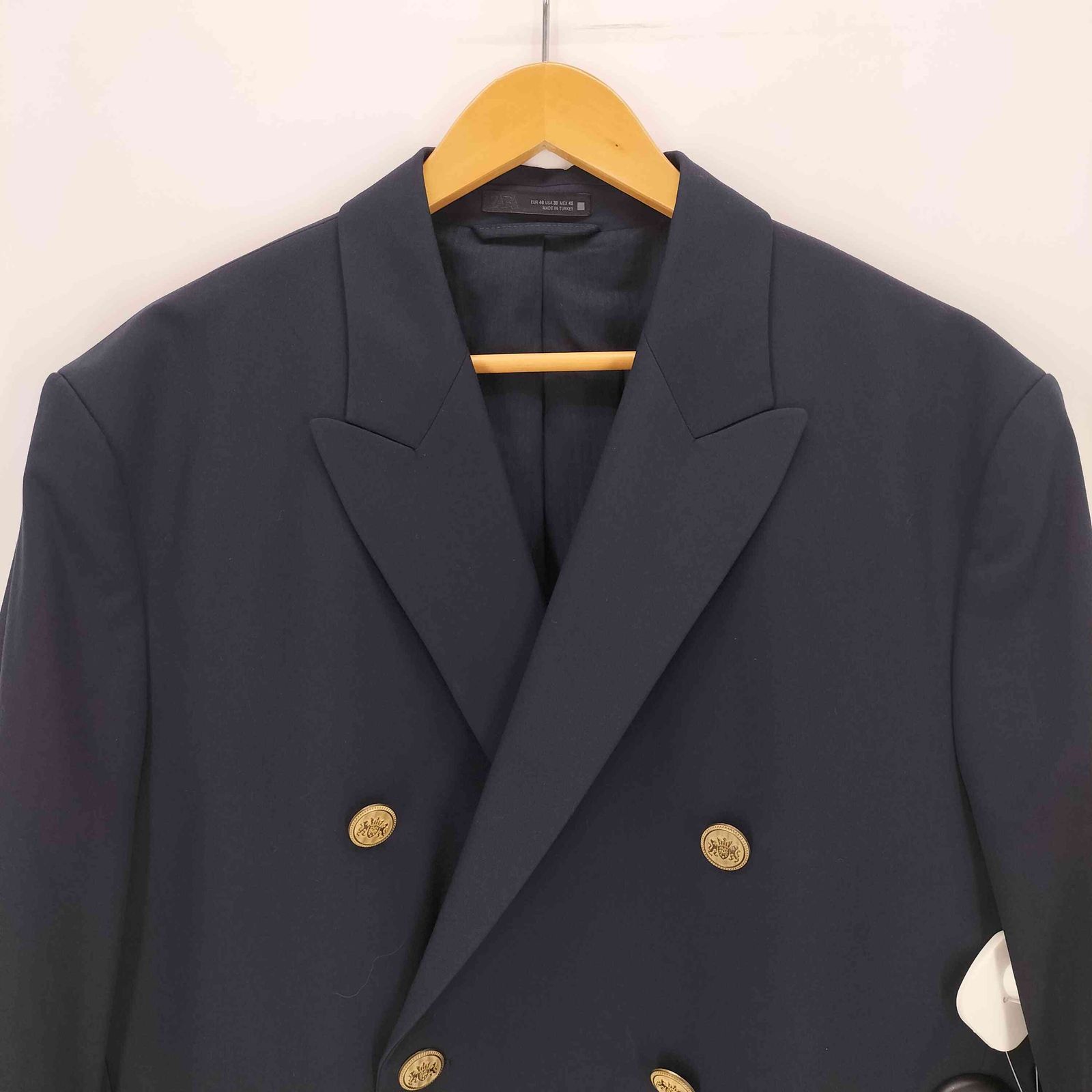 ザラ ZARA ダブルブレストブレザー メンズ 48 - メルカリ