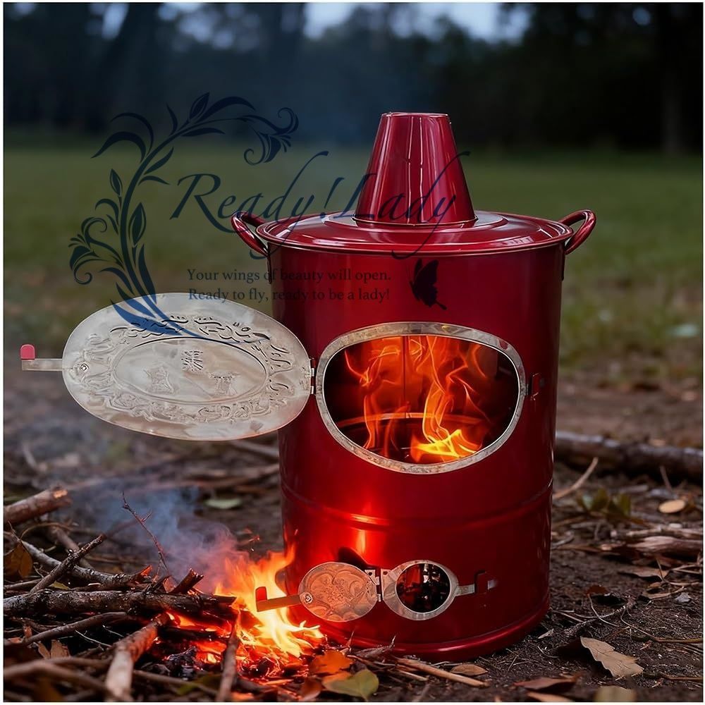 焼却炉 大型 家庭用 屋内外兼用 耐熱塗装-ステンレス製 防臭設計 紙焼却 供養炉 仏具 ゴミ焼却 落ち葉焚き 耐火ドラム缶 40cm