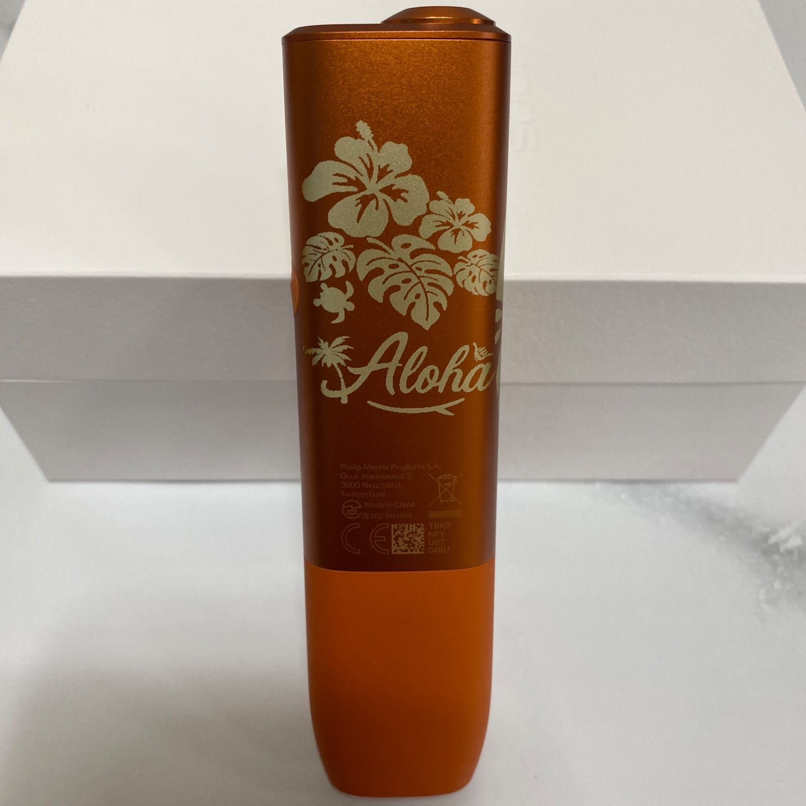 iQOS ILUMA ONE アイコス イルマ ワン ハイビスカス ホヌ レーザー加工 オアシスモデル オレンジ ハワイアン トライバル モンステラ ヤシの木 サーフボード 色 プレゼント ハワイ ポリネシア