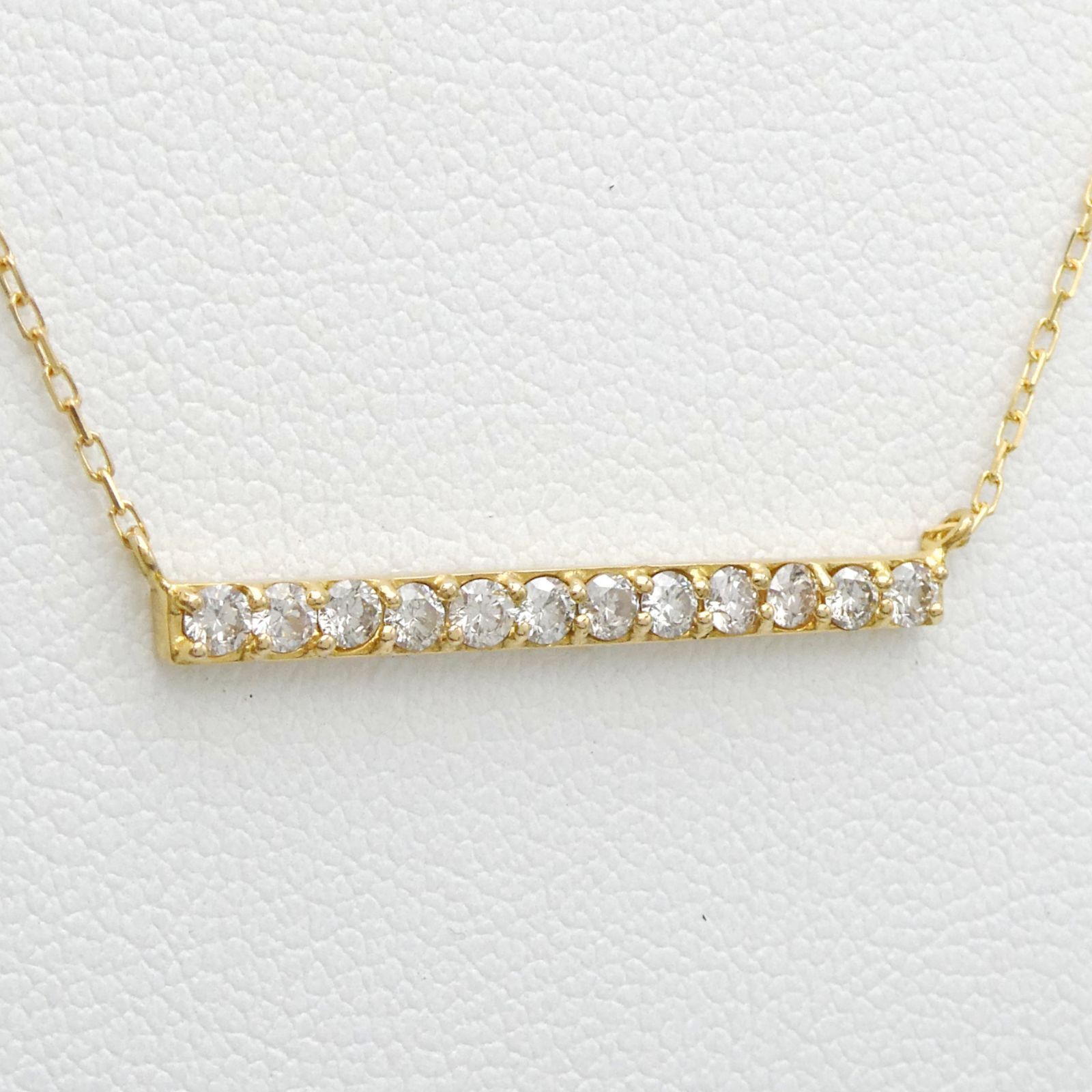 ネックレス K18 ダイヤモンド0.30ct 横長 42cm - メルカリ
