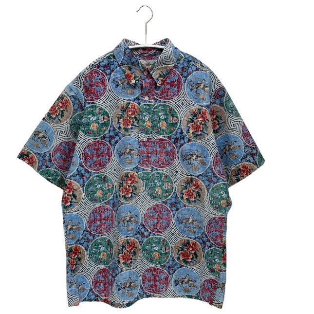 reyn spooner レインスプーナー アロハシャツ AlohaShirt プルオーバー 開襟シャツ Mサイズ RN34945