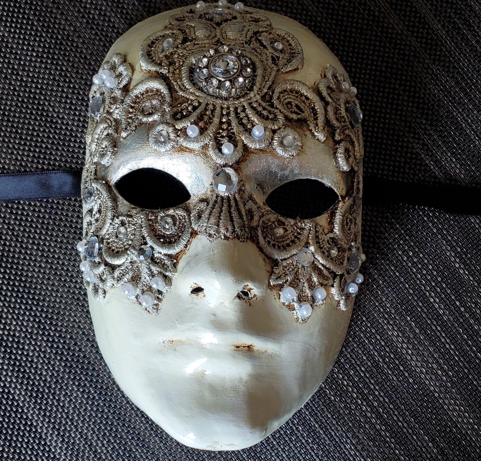 ベネチアンマスク Colombina Macrame Gold Gold Colombina Macrame Mask, Costume Ball Mask, Masquerade Party