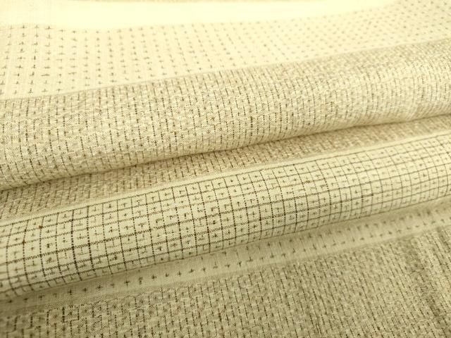 平和屋着物○本場結城紬 重要無形文化財 80亀甲 横段文 正絹 逸品