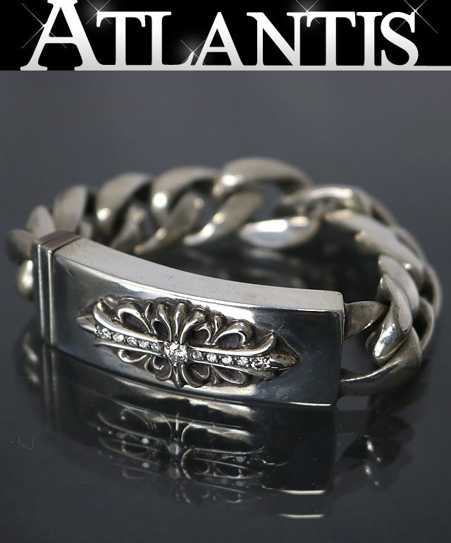 クロムハーツ フローラルIDブレスレット 11リンク 純正ダイヤ パヴェ