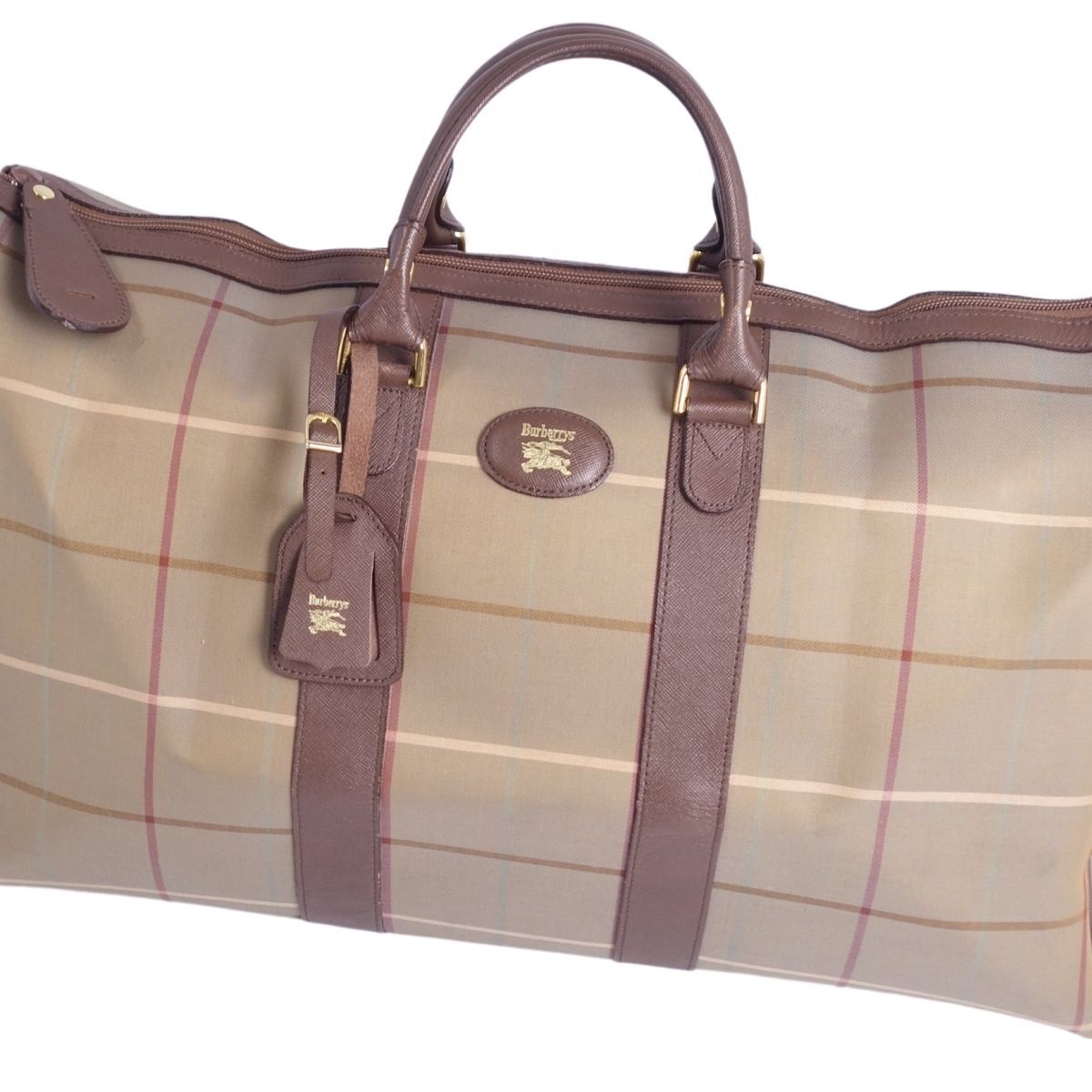 BURBERRYS　旅行鞄　ボストンバッグ　ノバチェック　ホースシャドウ BURBERRYS 旅行鞄 ボストンバッグ ノバチェック ホースシャドウ