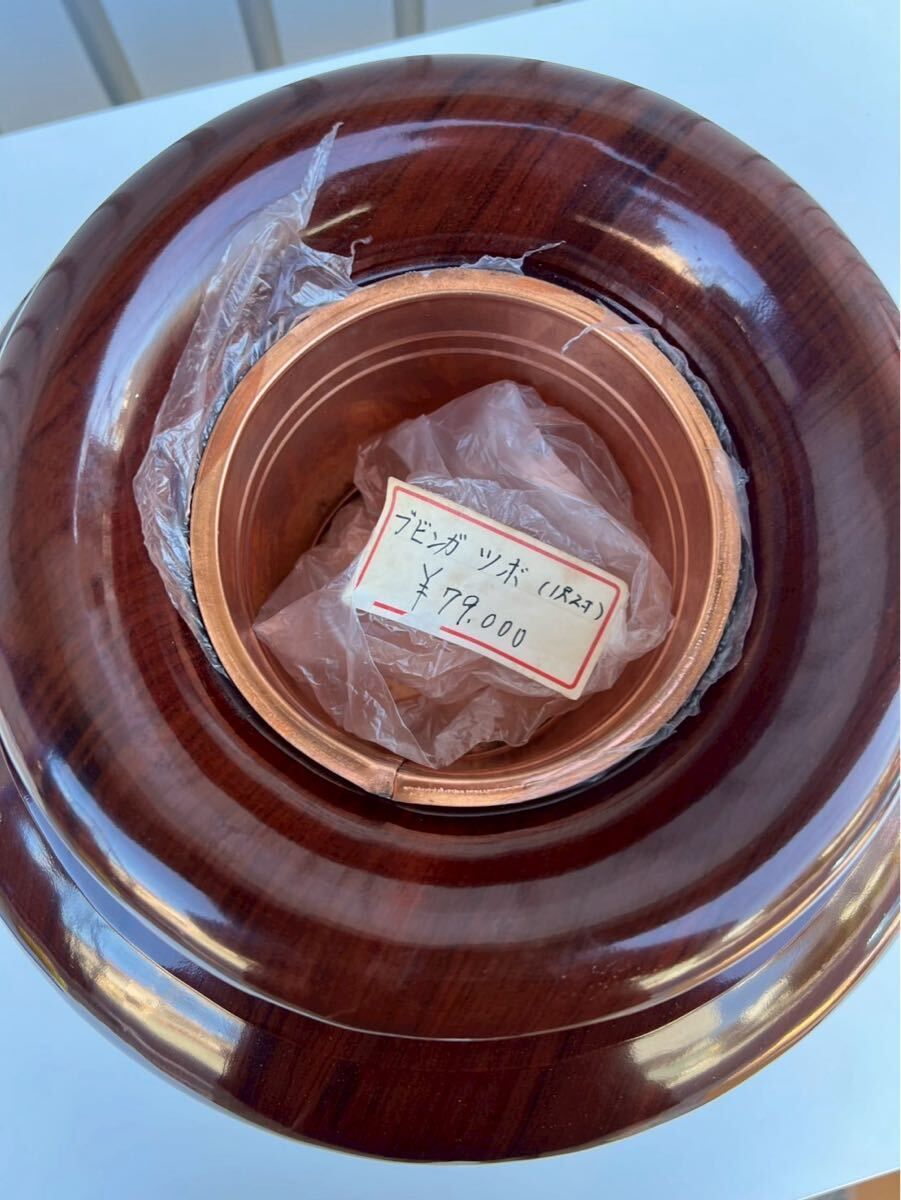 ブビンガ壺 木製飾壺 バズーカ型 インテリア置物 風仕上げ マニア向け A0013