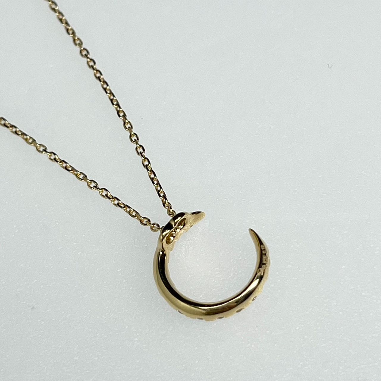 STAR JEWELRY K18ネックレス MOON SETTING 0.04 スタージュエリー