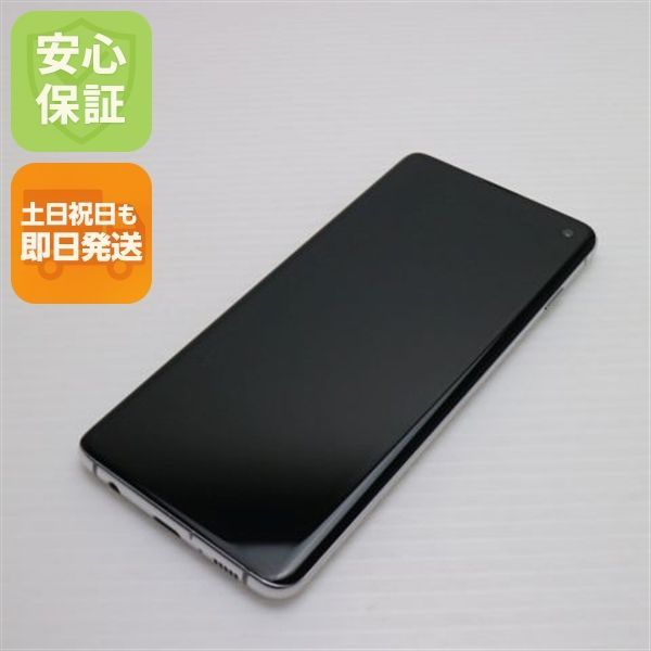 新品同様 SIMフリー Galaxy S10 プリズムホワイト スマホ 本体 人気 白