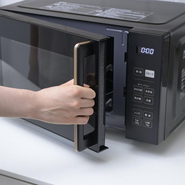 山善 YAMAZEN 電子レンジ 18L ブラック 黒 PRW-F180 単機能 フラット