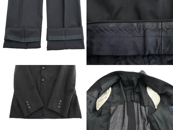 コムデギャルソンオム COMME des GARCONS HOMME AD2014 2B シングル スーツ セットアップ HO-J102 XS 黒 ブラック ブランド古着ベクトル AA 250324 KANDAIZUMI_COM