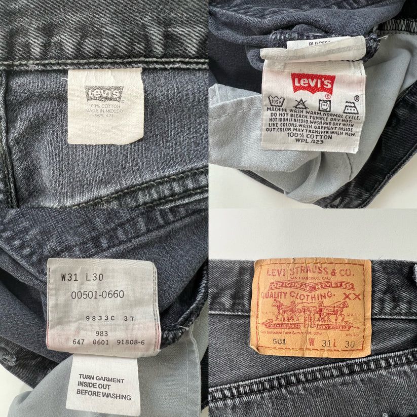 00s メキシコ製 Levis 501 ブラック デニム パンツ W31 L30