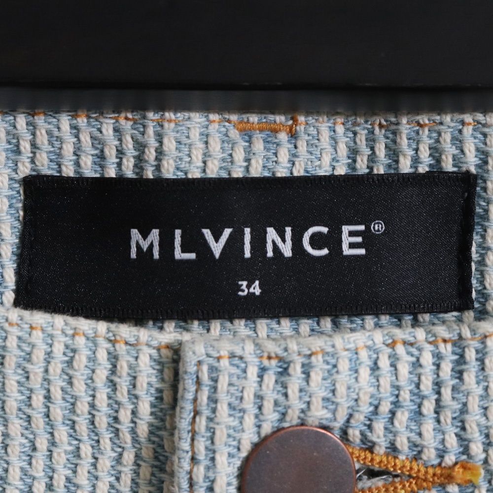 と*こ様 MLVINCE フレアデニム 34サイズ MLVINCE SASHIKO FLARE JEANS サイズ34 インディゴ - メルカリ