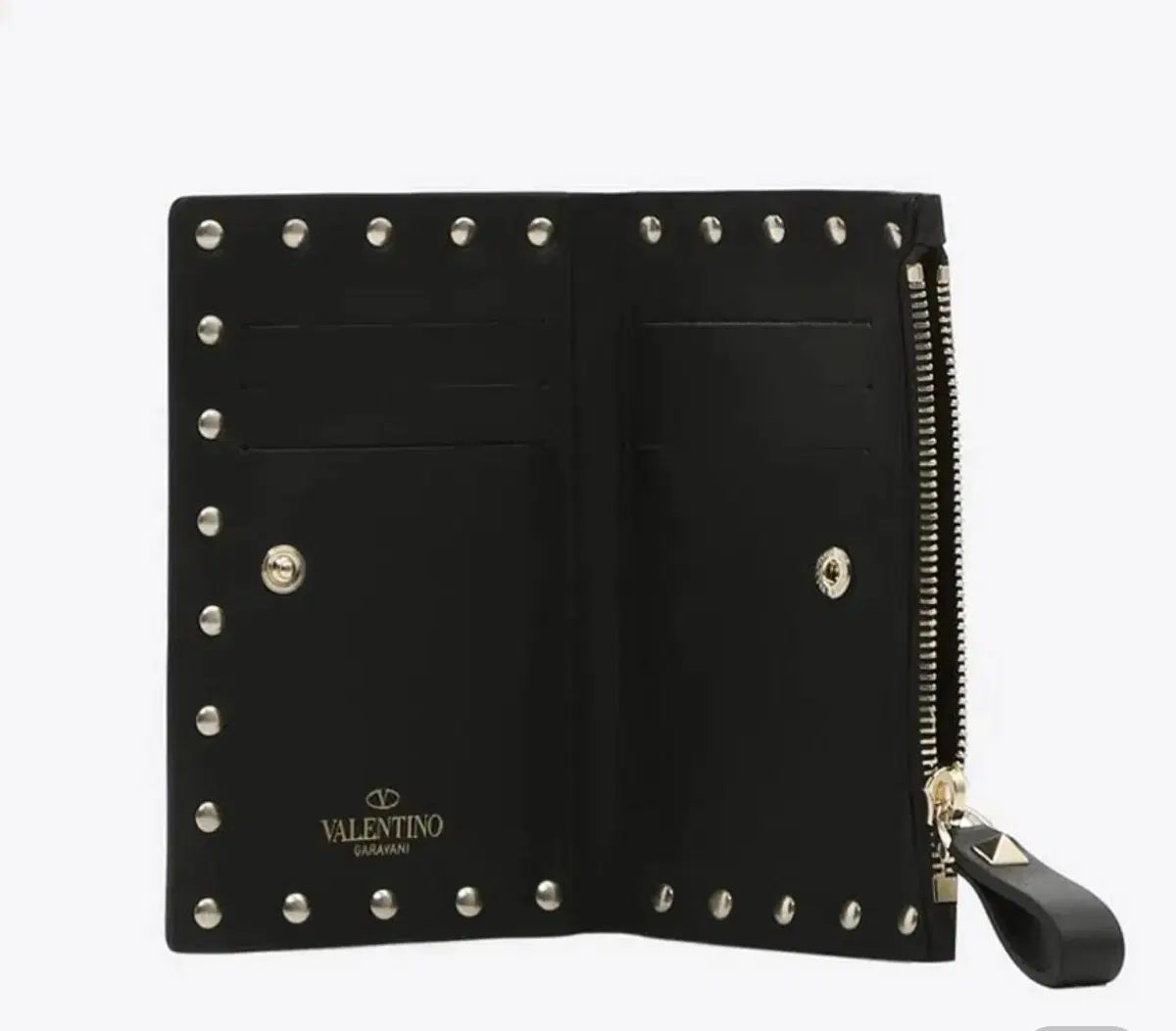 ◆VALENTINO◆ロックスタッズ ウォレット【送料/関税込み】 VALENTINO ヴァレンティノ ロックスタッズ 2つ折り財布 レザー