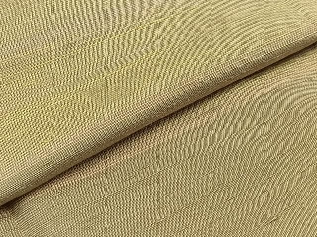 平和屋着物▽紅花紬 米沢 単衣 横段文 正絹 逸品 AABA9563jh