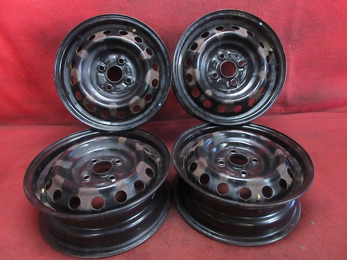 スチール ホイール 4本 トヨタ 純正 14×5J 4穴 100 39 ハブ径 54 アクア ヴィッツ ヤリス パッソ ルーミー タンク シエンタ DK◆51441H