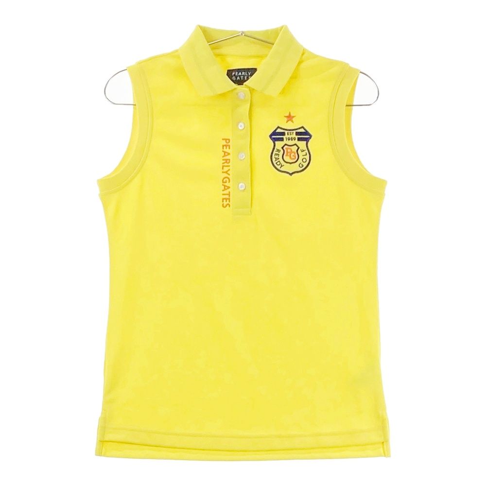 サイズ 0 PEARLY GATES パーリーゲイツ ノースリーブポロシャツ イエロー系 240101474370 ゴルフウェア レディース ストスト