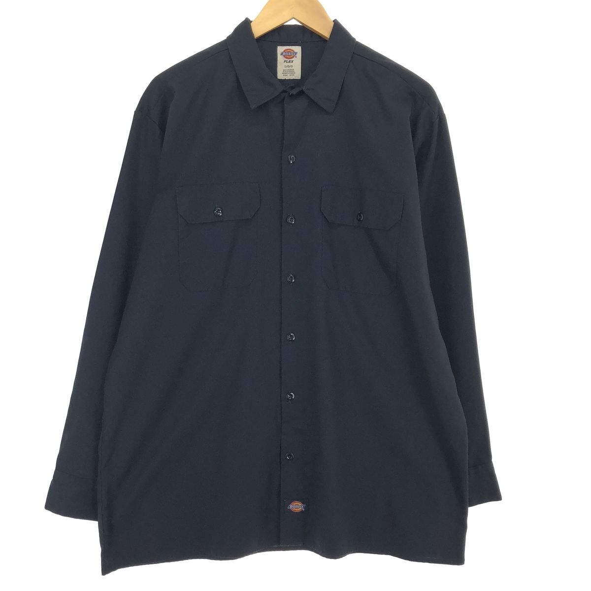 古着 ディッキーズ Dickies FLEX 長袖 ワークシャツ メンズL相当/eaa485189