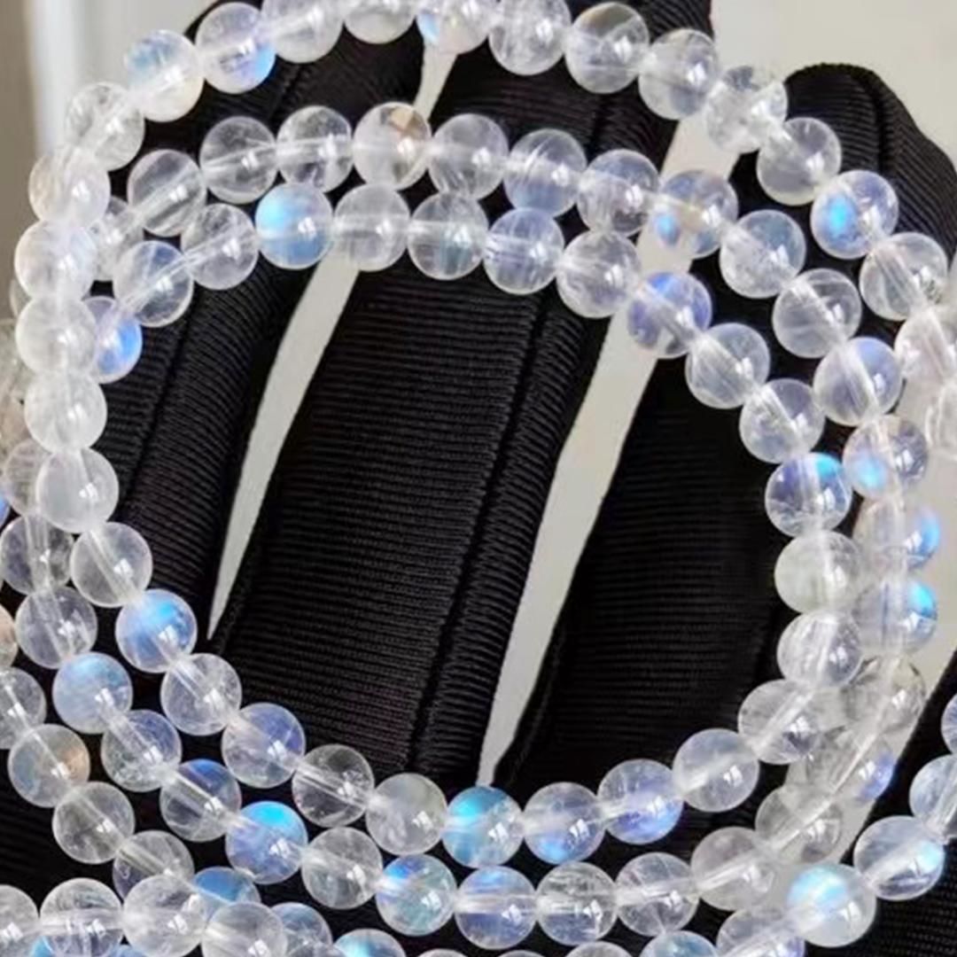 ブルームーンストーン ブレスレット贅沢3連