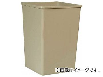 ラバーメイド アンタッチャブルスクエアコンテナ 132.5L ベージュ 395802(8194539)