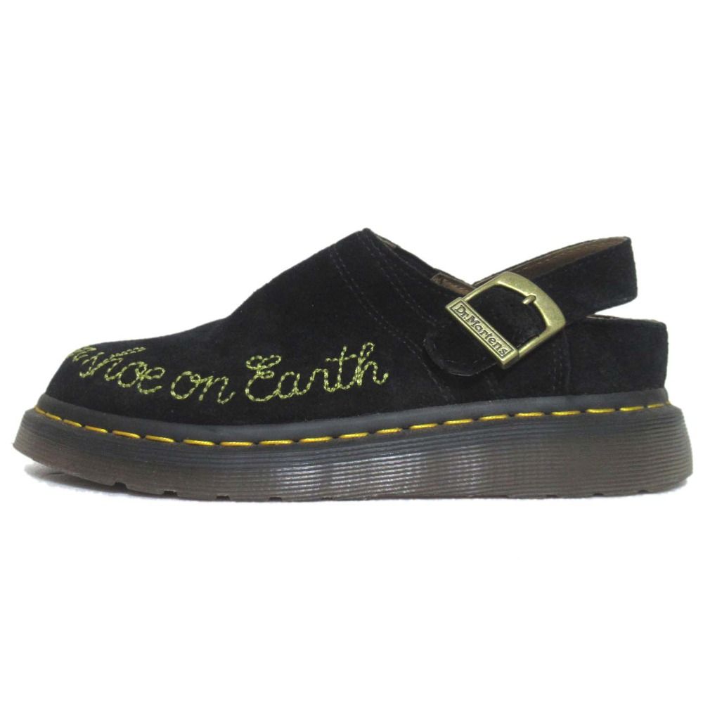 Dr.Martens ドクターマーチン ISHAM イシャム エンブロイダリー スエード ミュール スリッポン サイズUK4 約23cm ブラック レディース 古着