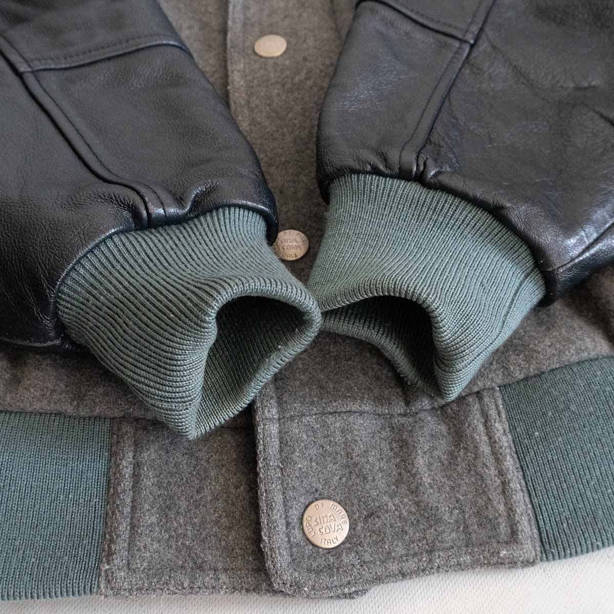 【美品】SINA COVA シナコバ 袖レザー スタジャン Mサイズ sinacova シナコバ 袖レザー スタジャン M