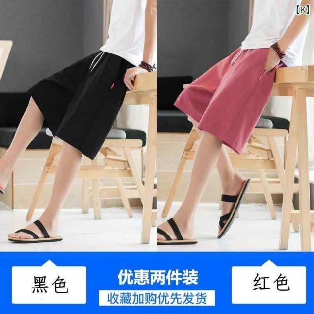 種類53：XL/F：ミリタリーグリーン メンズ ファッション 服 男性用 オシャレ シンプル 大人 かっこいい 大きいサイズ ストリート 紳士服 カジュアル パンツ 夏 ゆったり 五分丈 アウター パンツ ミディアム 白 スーツ