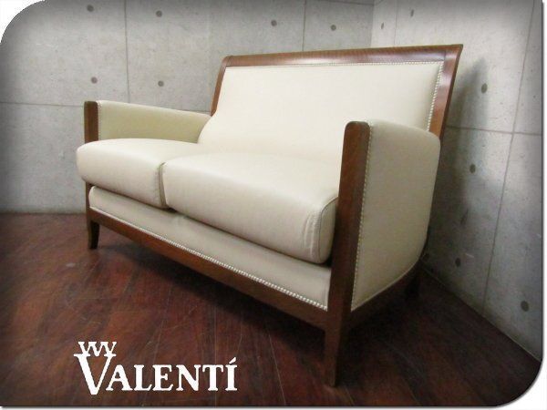 展示品■未使用品■VAROSA  VALENTI/バロッサバレンティ■スペイン最高級■ソファ2553/11■総革/アイボリー/2人掛けソファ/115万/yykn732m