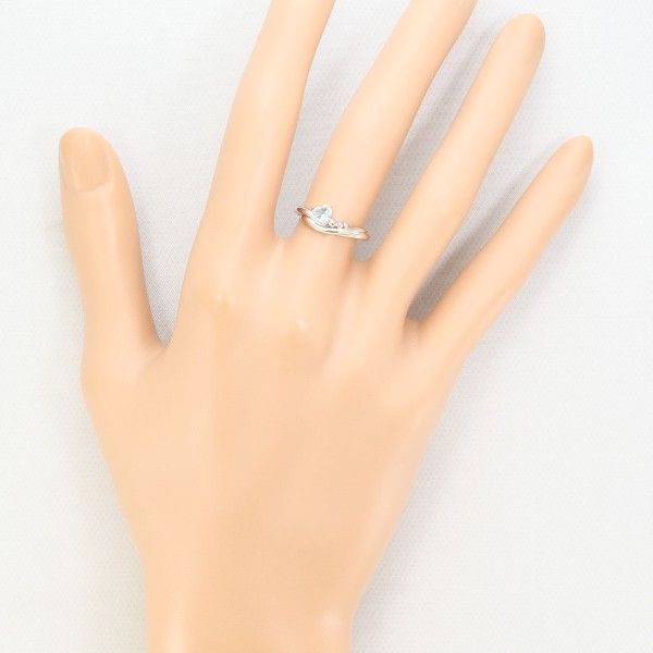 PT900 リング ring 指輪 8号 アクアマリン 総重量約2.5g - メルカリ 