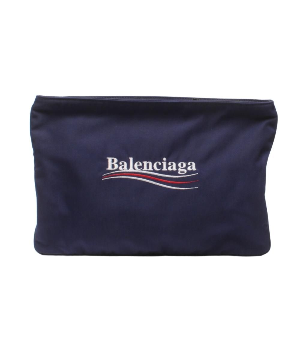 バレンシアガ クラッチバッグ ナイロン ロゴ刺繍 ユニセックス BALENCIAGA
