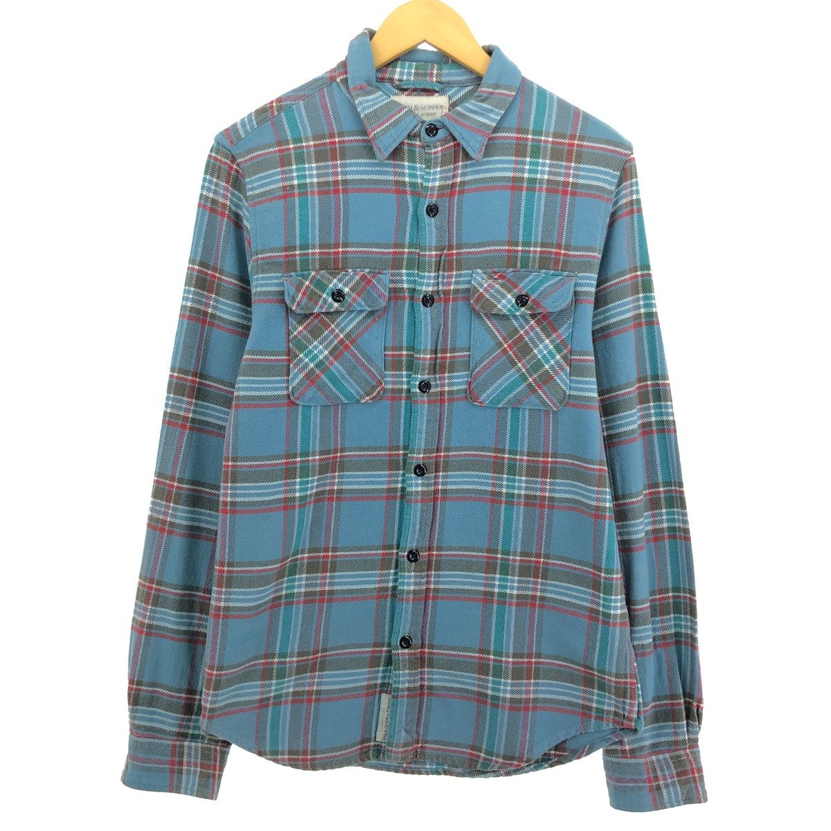 古着 ラルフローレン Ralph Lauren DENIMu0026SUPPLY デニムu0026サプライ 長袖 ヘビーネルチェックシャツ メンズM相当/eaa499666
