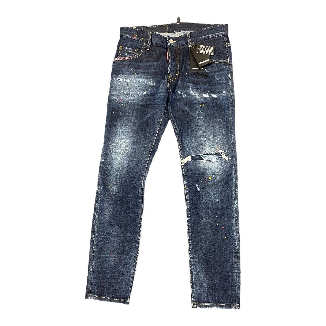 【ドンドン見直し】極美品●2021年製 DSQUARED2 ディースクエアード Skater Jean S74LB0861 スキニーデニム ホワイト 伊製 正規品