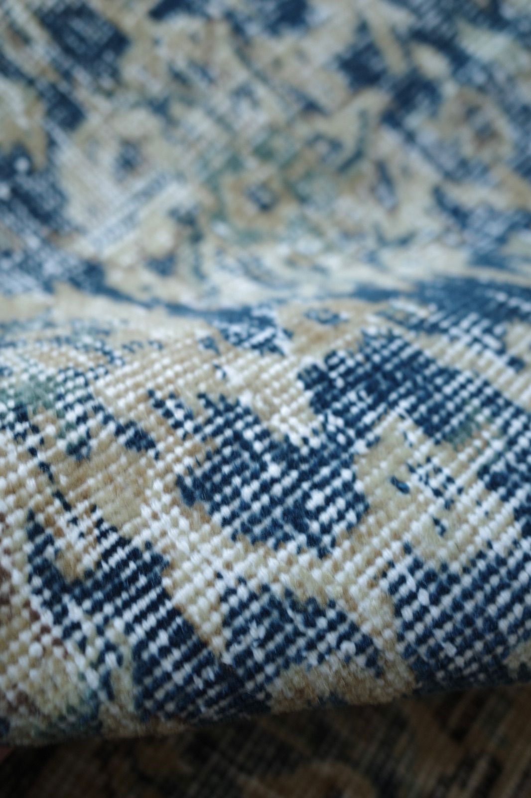 ブルー 総柄フローラル