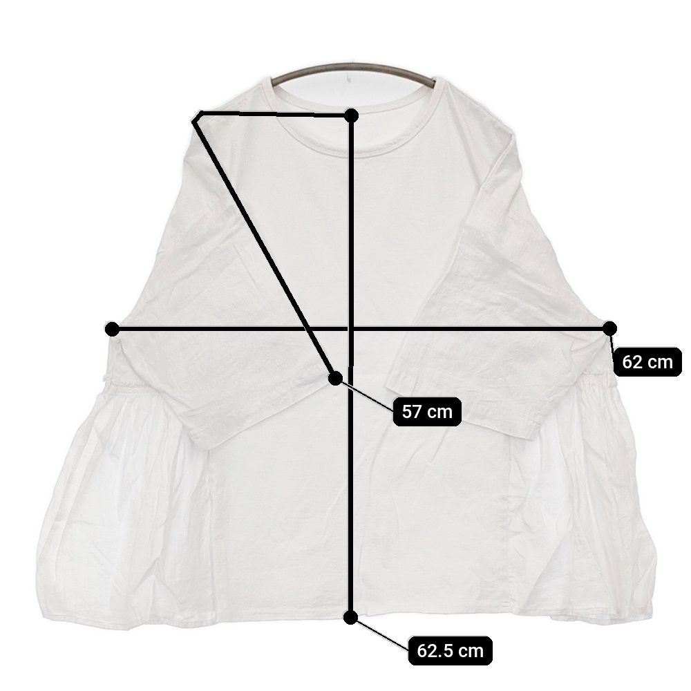 nest Robe コットンリネンドッキングプルオーバー 定価22000円 T  