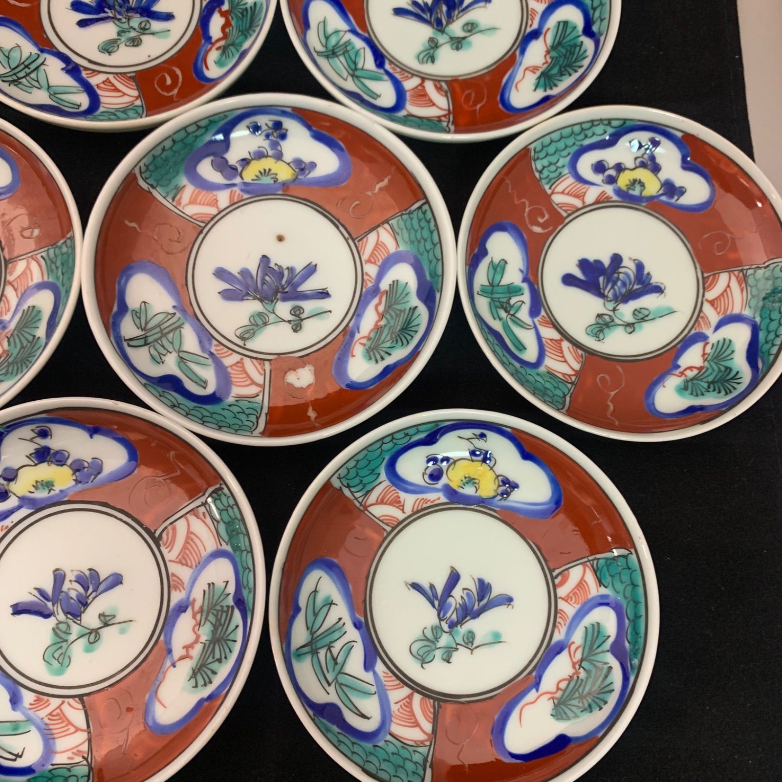 伊万里焼　古伊万里　色絵　松竹梅文　大皿　直径約46.5cm　C　R6173B 伊万里焼 古伊万里 色絵 松竹梅文 大皿 直径約46.5cm C R6173B