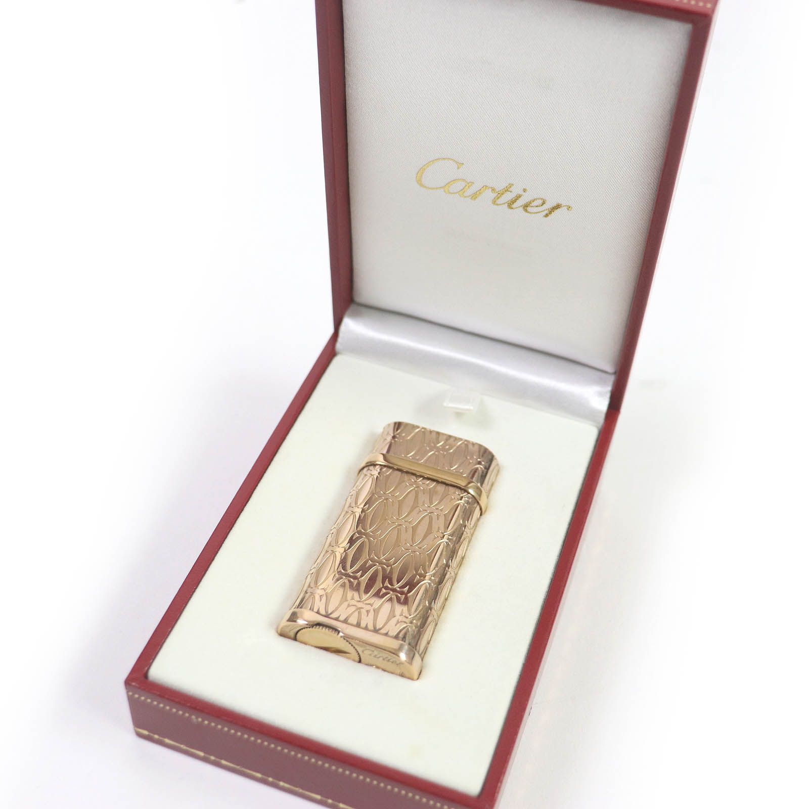 良品□Cartier カルティエ ゴドロン ハッピーバースデー 2Cデコール オーバル ガスライター ゴールド ケース付き スイス製 メンズ  着火確認済み - メルカリ